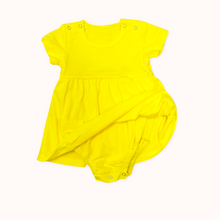 Monogrammed Baby Girl Dress - Yellow