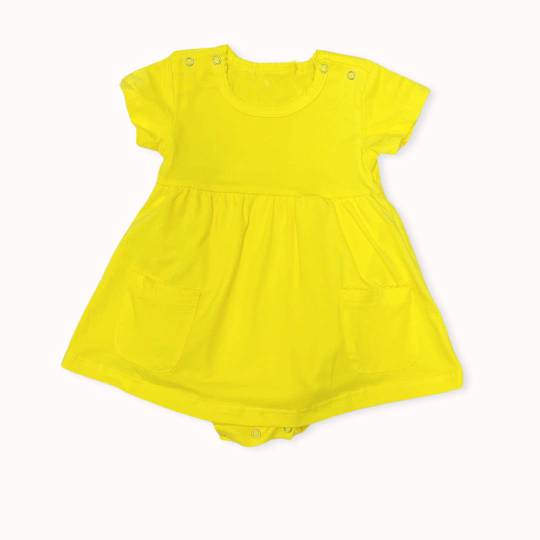 yellow baby dress Monogrammed Baby Girl Dress