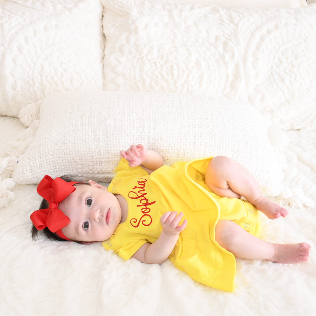 Newborn baby sales girl yellow dress