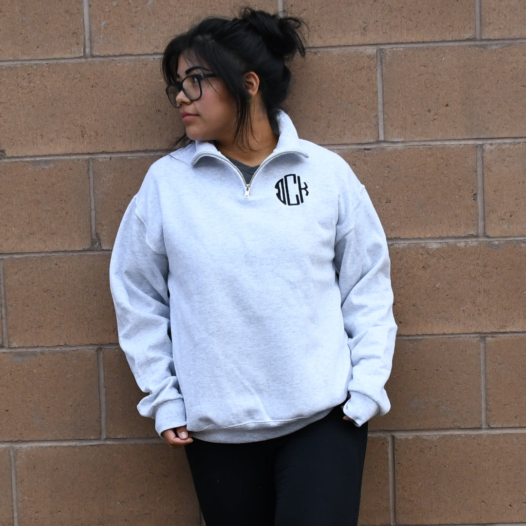 Monogrammed Quarter Zip Sweatshirt – Junie Grace