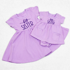 Big Sister Little Sister Matching Dresses - Lavender