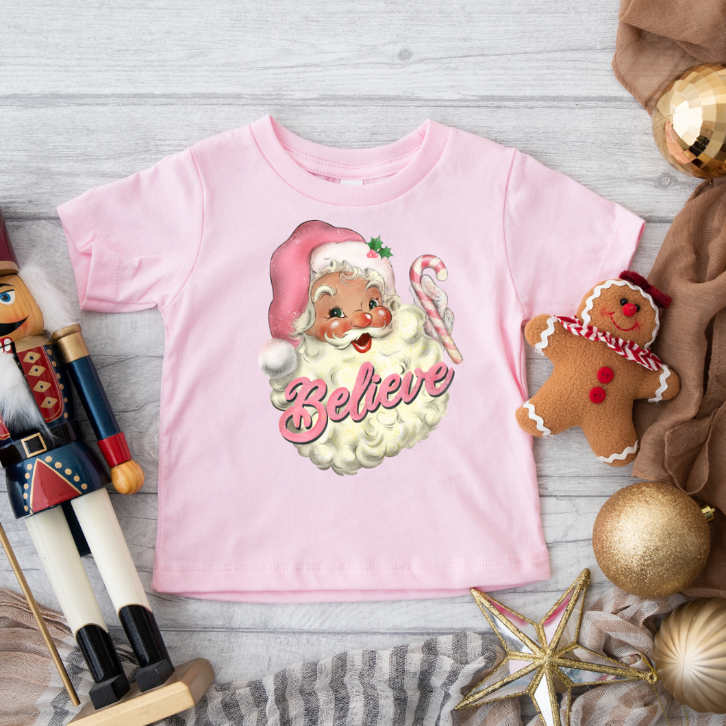 Believe Santa Kid's Christmas  T Shirt