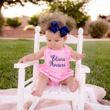 Baby Girl Monogrammed  Summer Bubble Romper