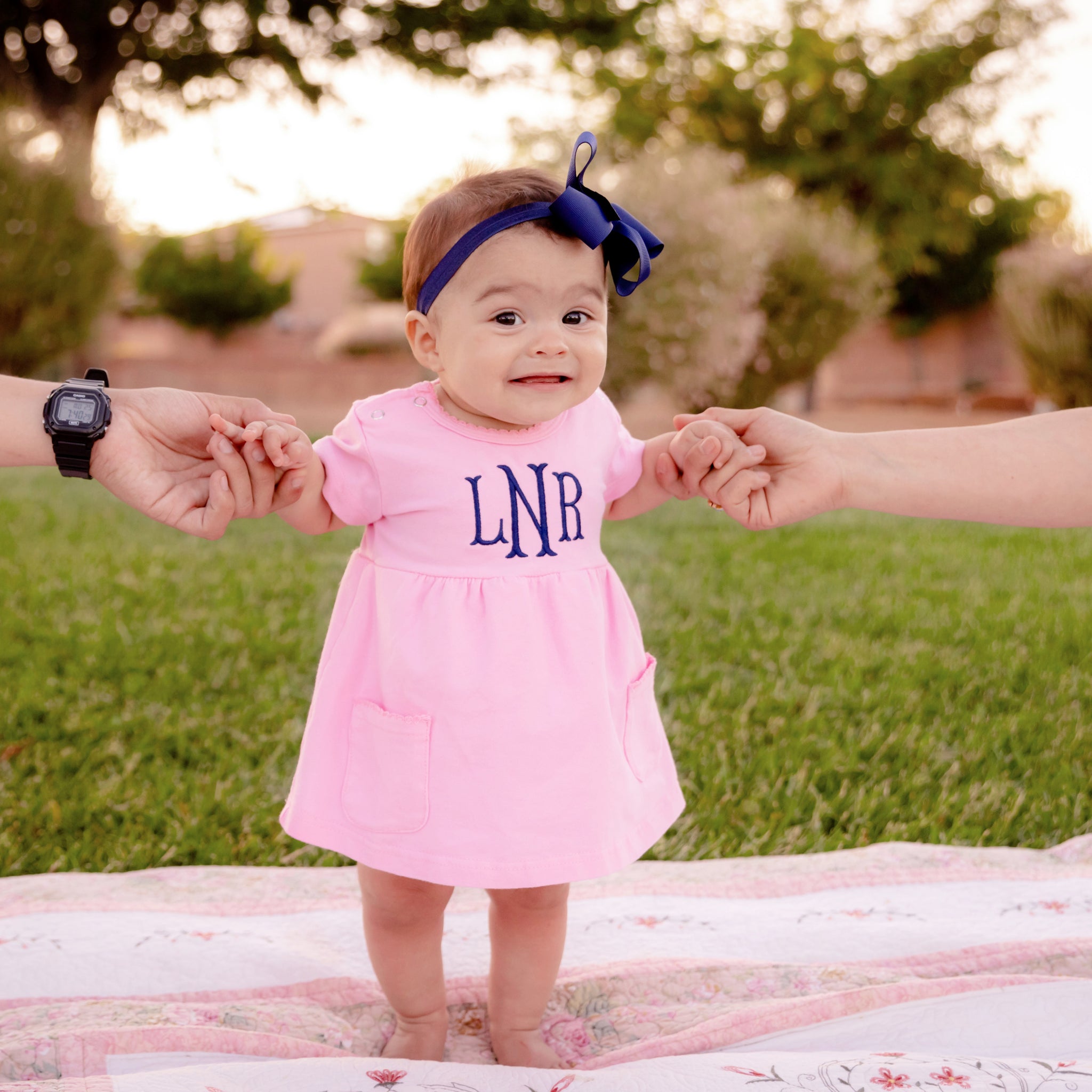 Monogrammed Baby Girl Dress