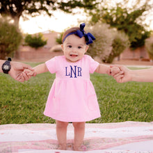 Monogrammed Baby Girl Dress - Pink