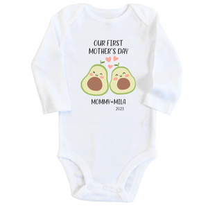Our First Mother's Day - Mother's Day Onesie Avocado