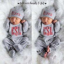 Newborn Baby Boy Outfit with Optional Matching Hat