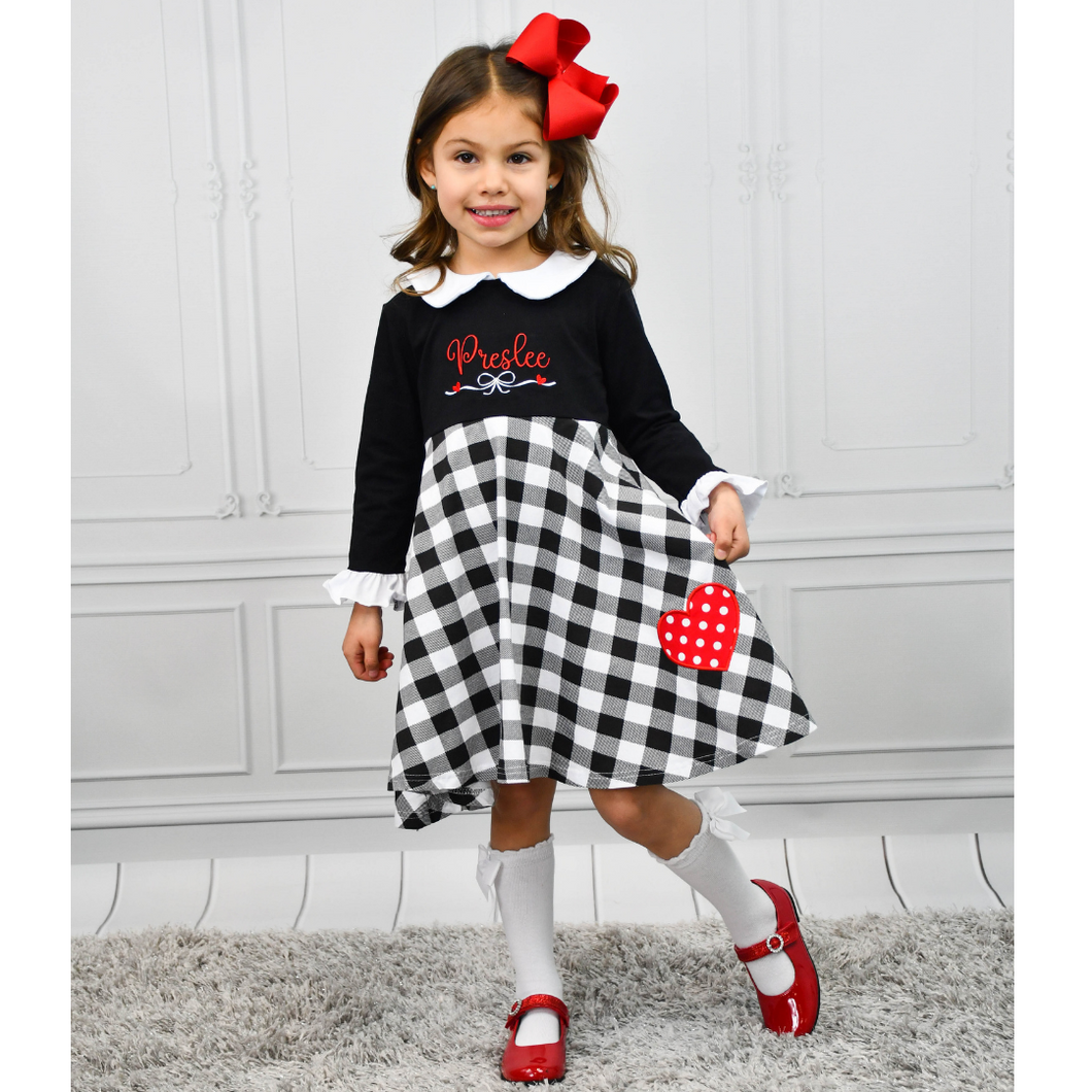 Girls Personalized Valentine's Day Dress