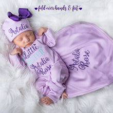 3 Piece Baby Girl Gift Set with Blanket - Little Sister