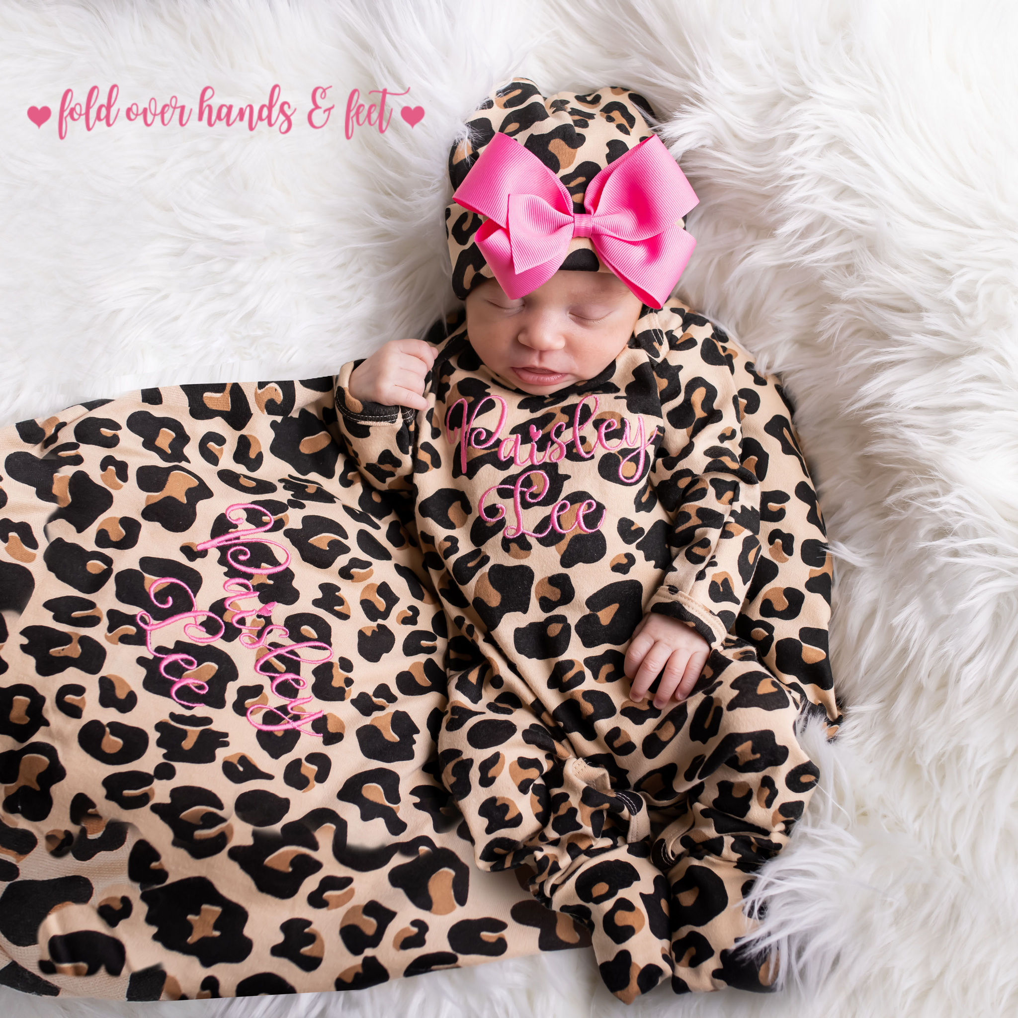 Baby girl leopard shop print