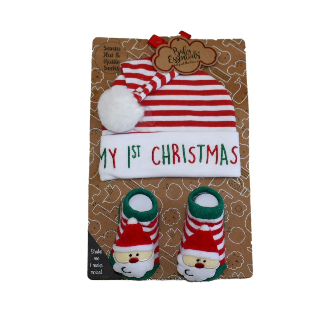 My first christmas hat and booties Clearance