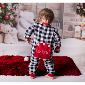 Boys Personalized Christmas Pajamas - Buffalo Plaid
