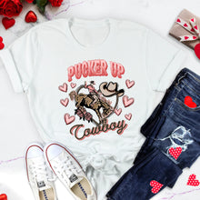 Women's Valentine's Day T Shirt- Pucker Up Cowboy