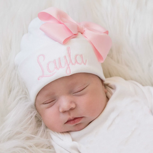 Personalized Newborn Baby Girl Hospital Hat Junie Grace