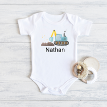 Personalized Baby Boy Bodysuit - Digger